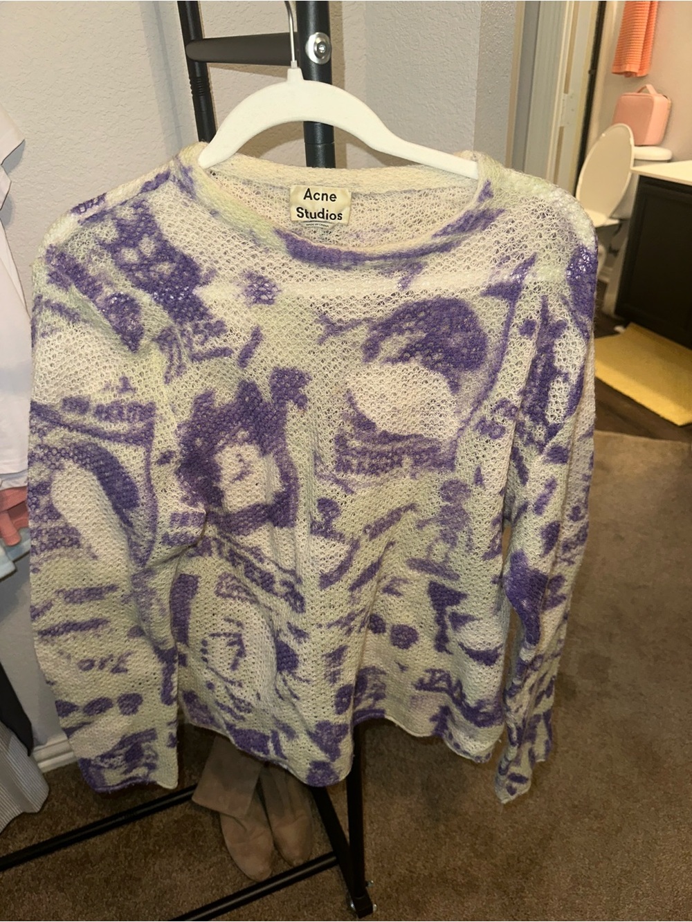 Acne Studios rare scribbled print sweater